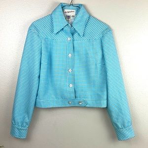 Vintage 1960s Gingham Jacket - size small